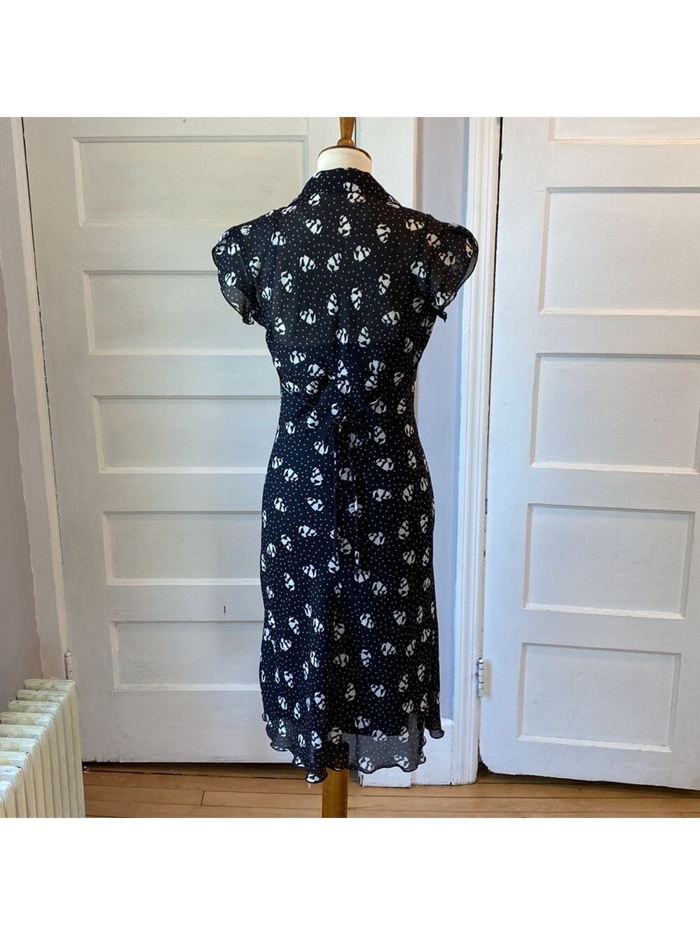 Speechless Black Dress with White Cats, Size 7 - Picture 8 of 16